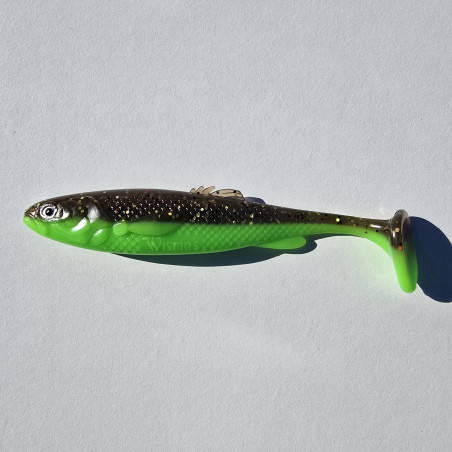 Silikoninis masalas Wisma's Memel Shad - Toxic Green 22