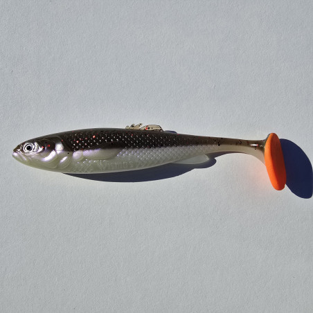 Silikoninis masalas Wisma's Memel Shad - Stealth Silver 26
